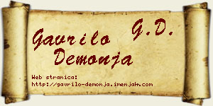 Gavrilo Demonja vizit kartica